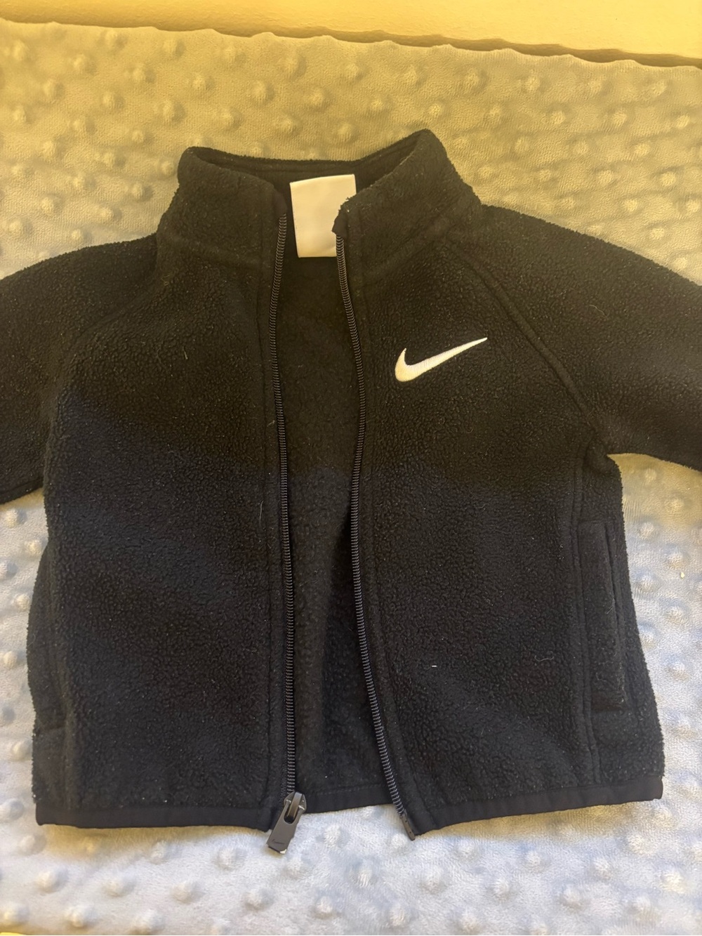 Nike Kids Black Fleece Jacket with White Swoosh
